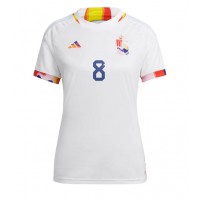 Camiseta Bélgica Youri Tielemans #8 Visitante Equipación para mujer Mundial 2022 manga corta